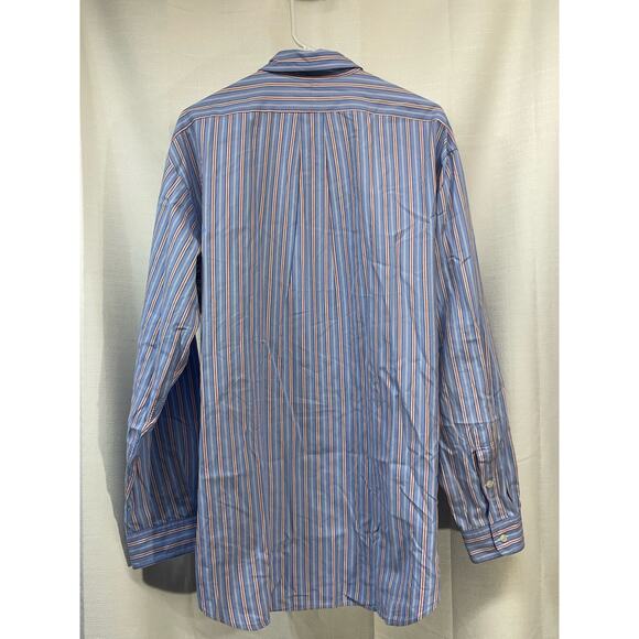 Ralph Lauren Men’s Long Sleeve Button Down Blue Red Size Large - Picture 3 of 6